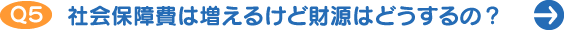 Ｑ５　社会保障費は増えるけど財源はどうするの？